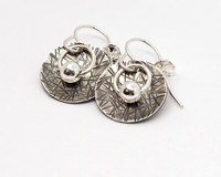 Silver Earrings With Silver Beads
