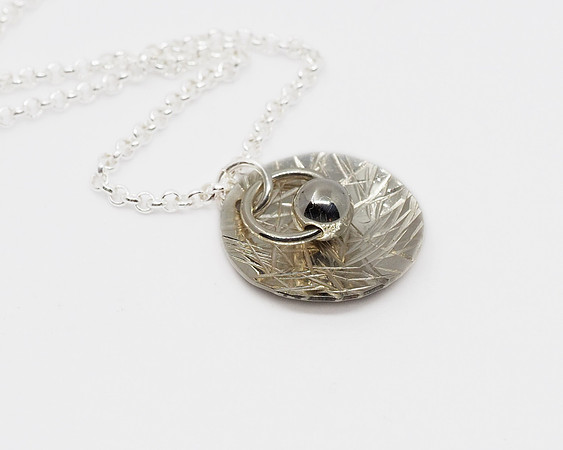 Silver Necklace With Silver Bead