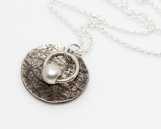 Silver Necklace With Silver Bead